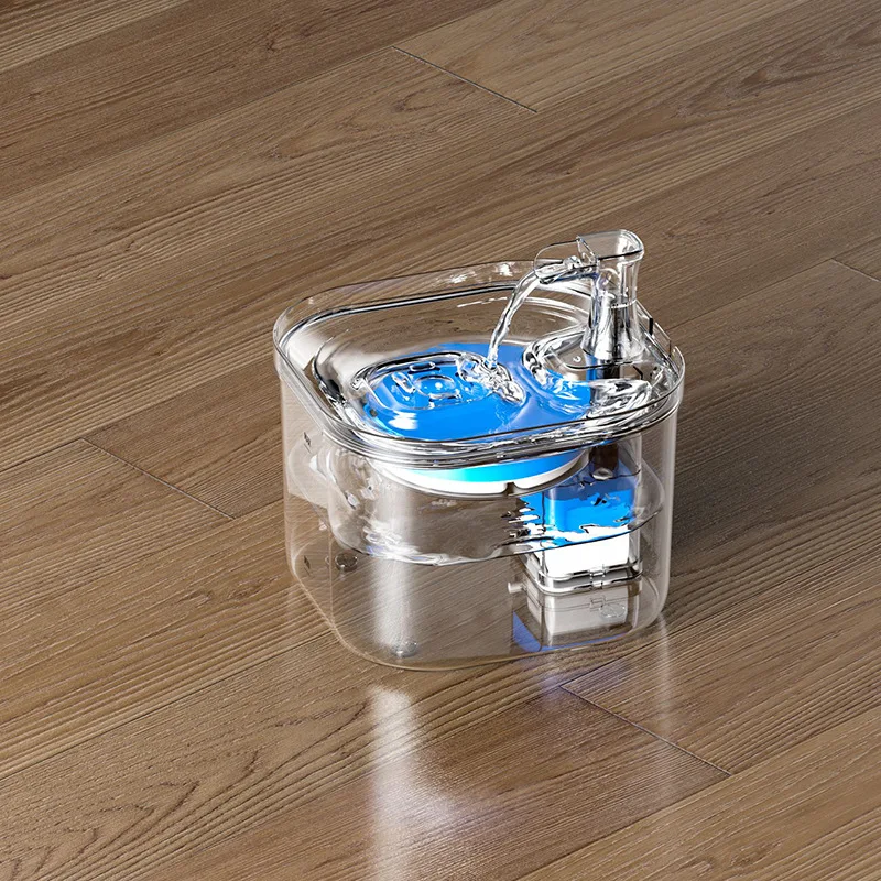 

Автоматическая поилка кошачий фонтан 1,8 л для беговой воды для кошек и собак автоматический фильтр умный прозрачный дозатор воды для домашн...