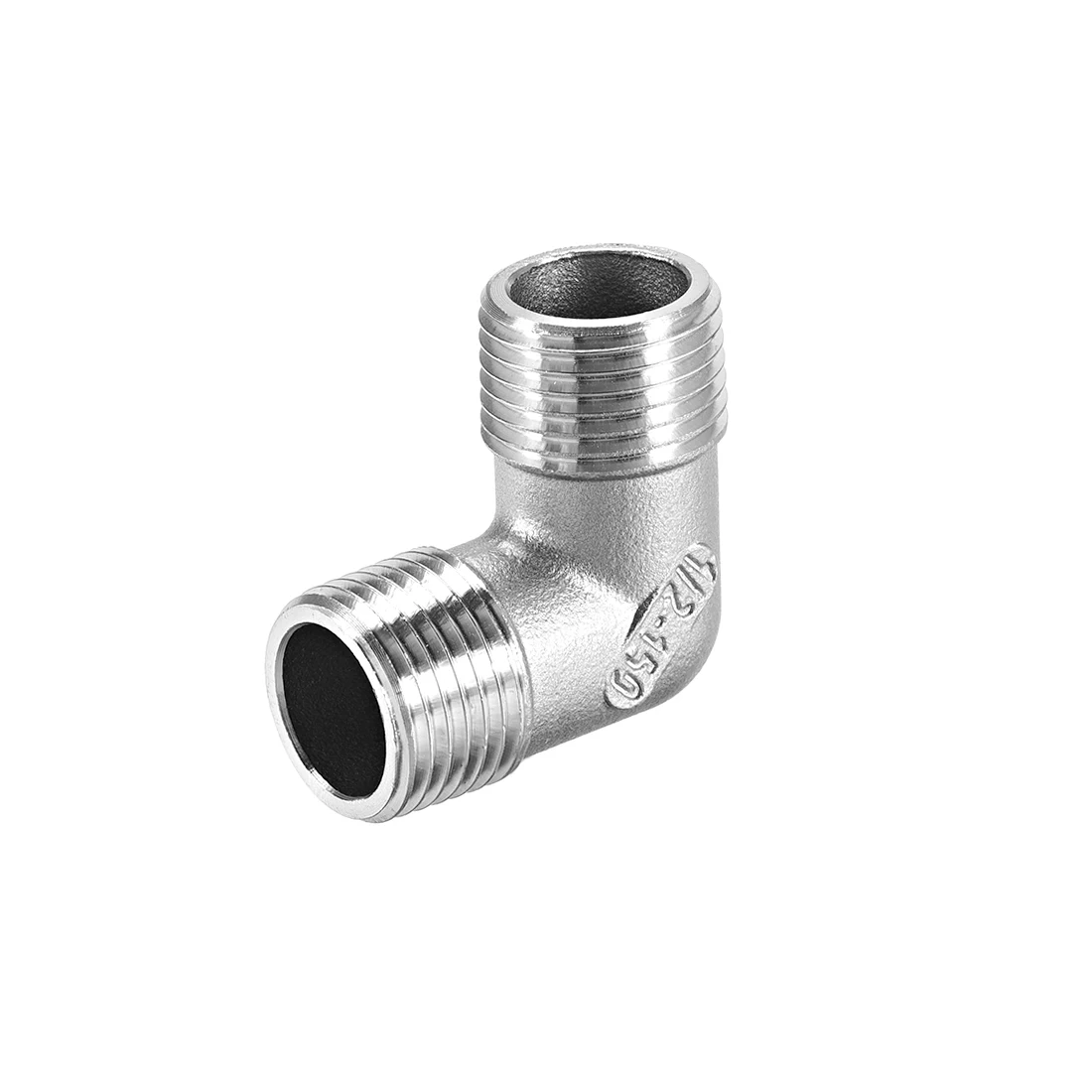 

uxcell Stainless Steel 304 Cast Pipe Fitting 90 Degree Elbow 1/2 BSPT Male x 1/2 BSPT Male Thread for air, water, fuel, oil