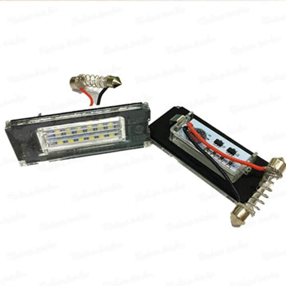 2Pcs No Error LED Number License Plate Light for BMW Mini Cooper R56 R57 R58 R59 XENON Xenon White Car Source 18SMD | Автомобили и
