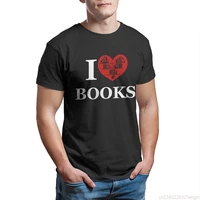 collar men clothing i love books mens t shirt black wholesale clothes cute short sleeve round