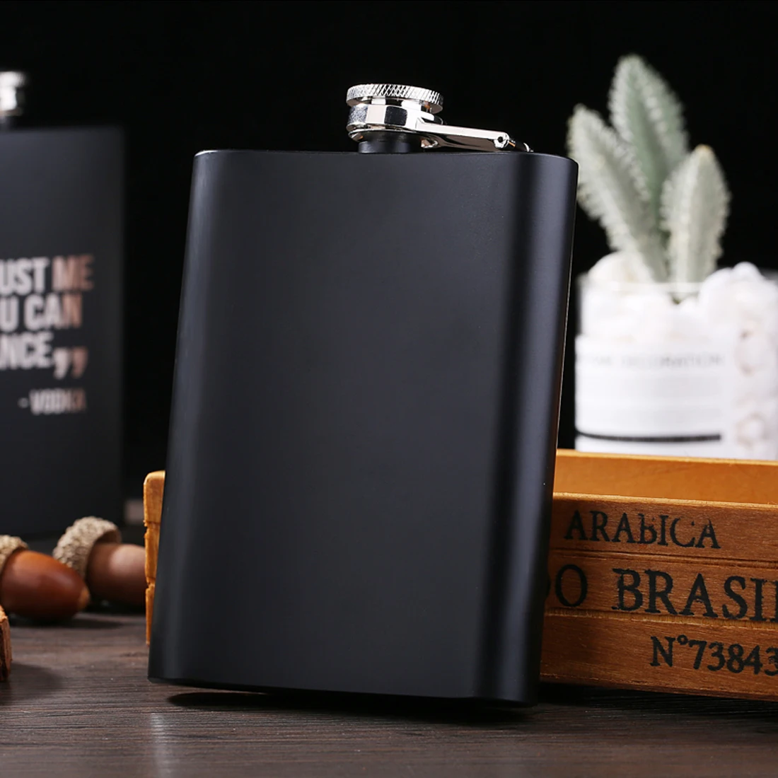 

Portable Stainless Steel Hip Flask Flagon Whiskey Wine Pot Leather Cover Bottle + Funnel Travel Tour Drinkware Wine Cup 7oz 8oz