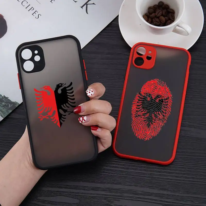 

Albania Albanians National flag Phone Case matte transparent For iphone 11 12 13 6 s 7 8 plus mini x xs xr pro max cover