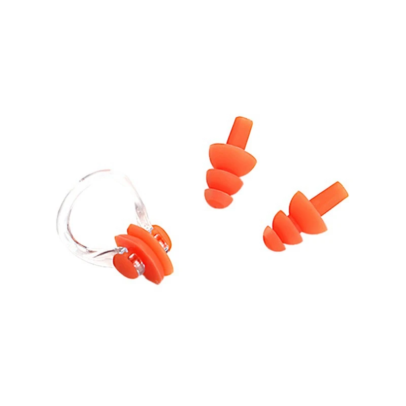 

3 pcs/Set Waterproof Soft Silicone Swim Set Nose Clip ear plugs Diving Sound Noise Reduction Earplug Swimming Accessories