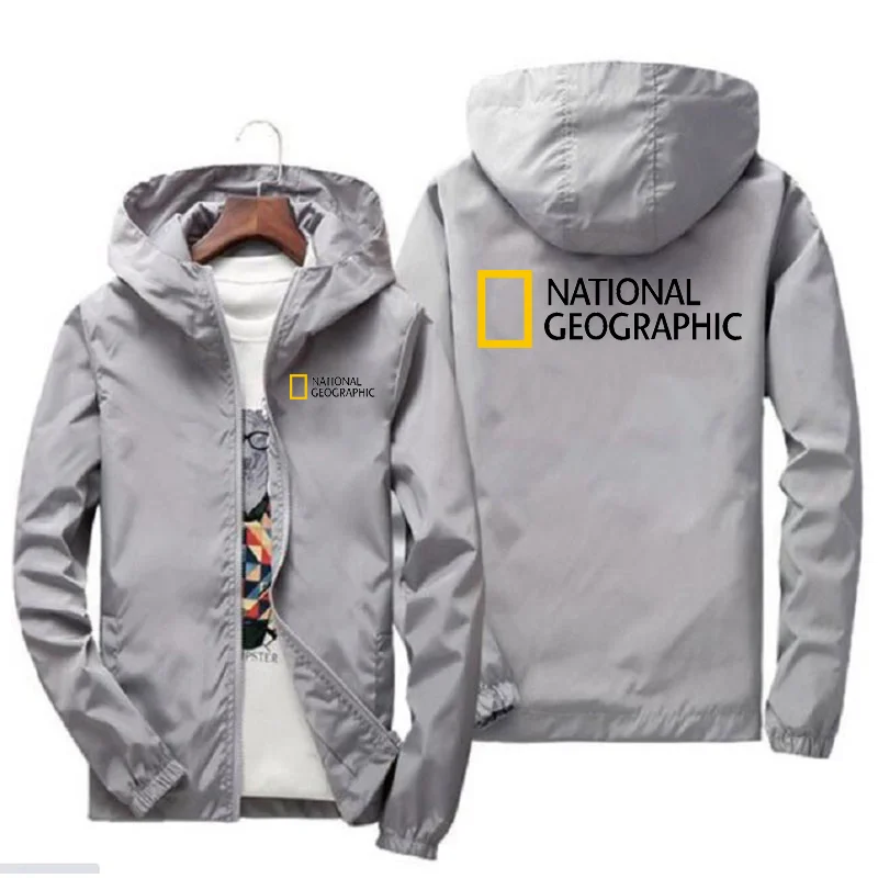 

National Geographic Jacket Mens Survey Expedition Scholar Top Jacket Mens Fashion Outdoor Clothing Funny Windbreaker Hoodie