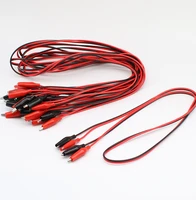 wholesale 1pcs 1meter double red and black clips crocodile cable alligator jumper wire test leads