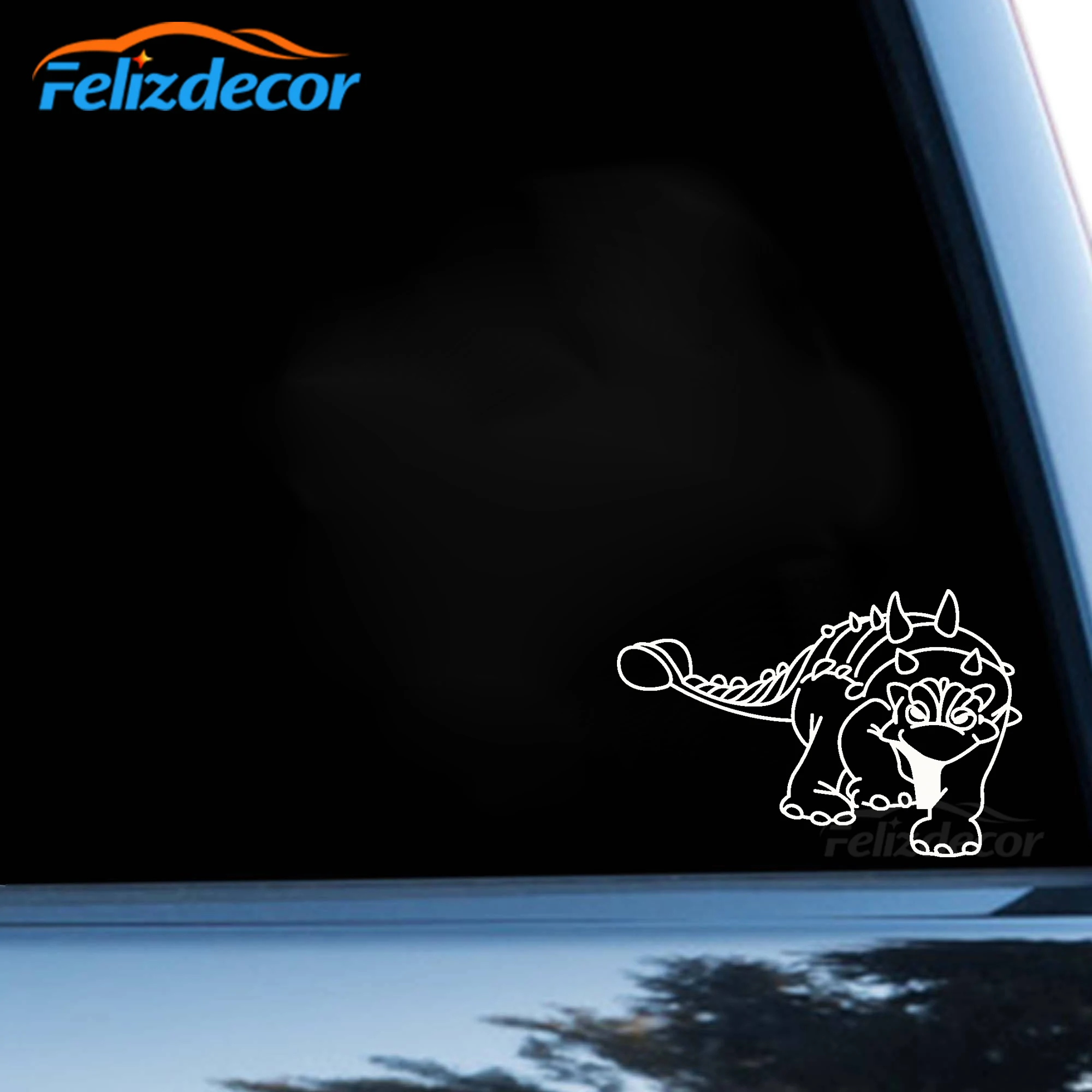 Виниловая наклейка для автомобиля с изображением динозавра анкилозавра