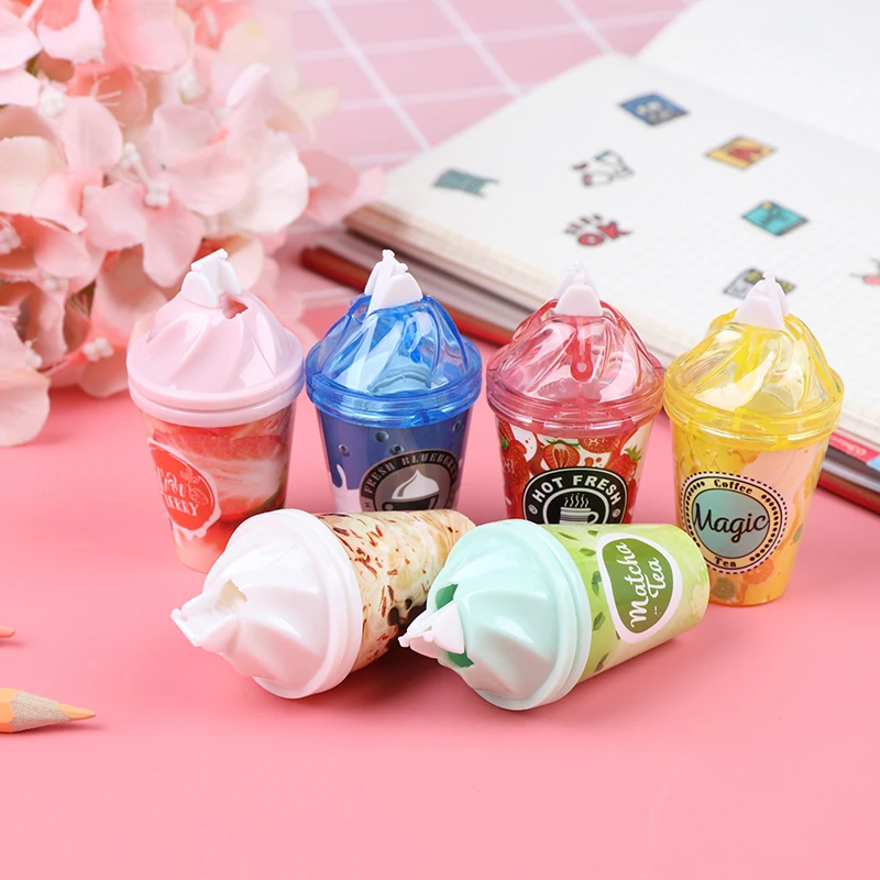 

1Pc Random Milk tea cup ice cream correction tape Kawaii Stationery Office School Supplies 6m