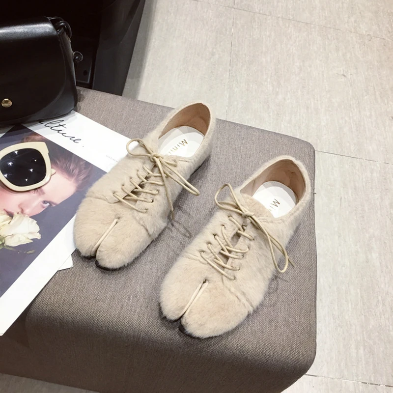 Новинка женская обувь из меха норки Зимние Мокасины на плоской подошве с