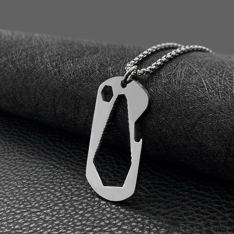 Открывалка для бутылок ожерелье Мужские Простые цепочка на шею подвески