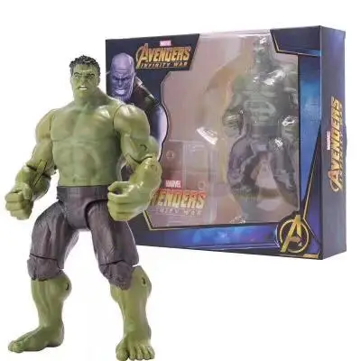 Hulk " Marvel Мстители Бесконечность войны танос человек паук Халк Железный человек Капитан Америка видение Сокол фигурка игрушки куклы - Цвет: Hulk