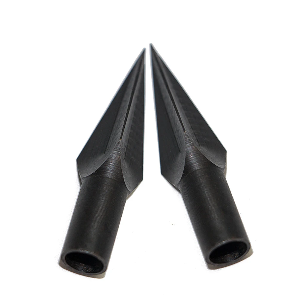 12 шт. 178 зернистые черные наконечники стрел стальные традиционные для 8 мм уличные