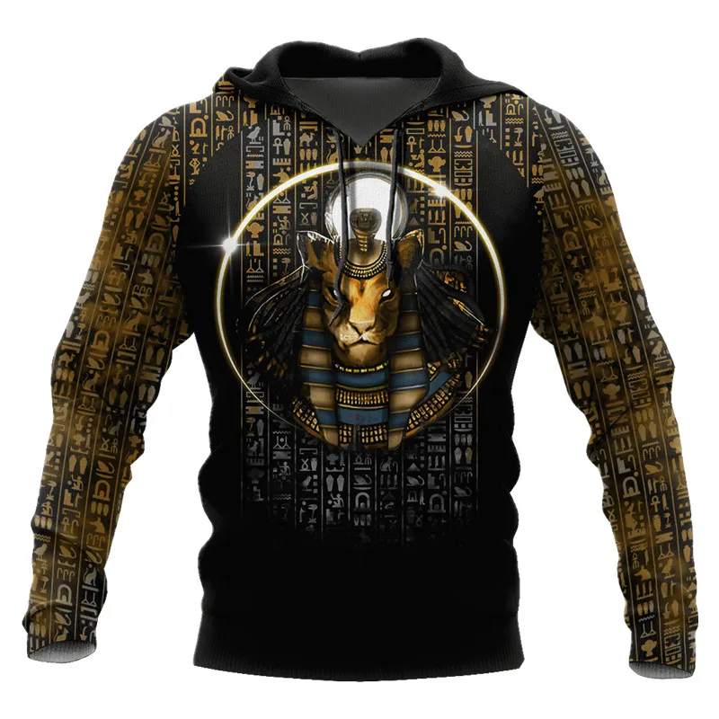 

Egyptian God-Sekhmet 3D printing autumn fashion men's zipper hoodie unisex sweatshirt street casual jacket hoodie apparel S-5XL