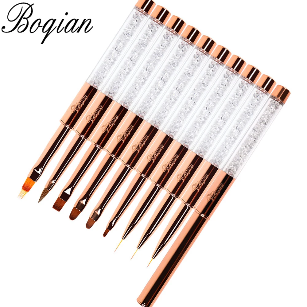 Кисти для рисования BQAN розовое золото ручка Ультрафиолетовый гель подводка