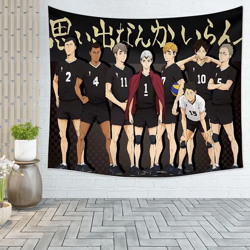 

Haikyuu!! Tapestry Art Wall Hanging Blanket Sofa Table Bed Cover Anime Haikyuu Home Decor Tapestry Beach Towel Picnic Yoga Mat