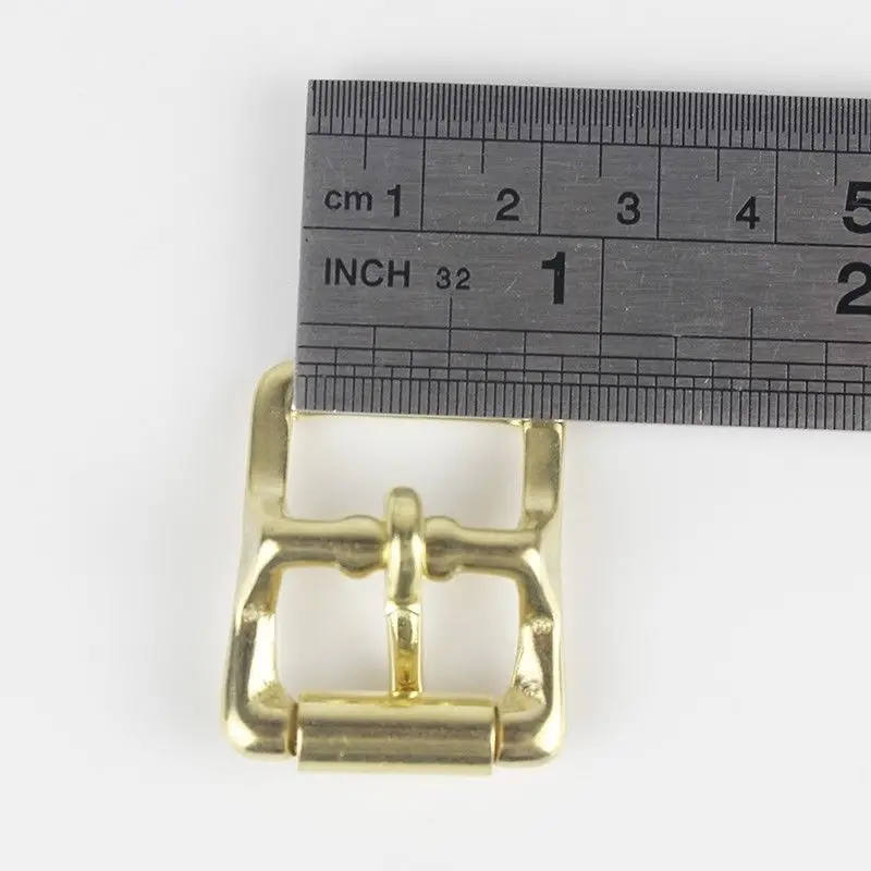 20 mm Твердая латунная роликовая пряжка с одним штифтом, средняя Центральная пряжка для кожаного ремесла, ремень на ремне, ремни на бретельках - Цвет: 20 mm