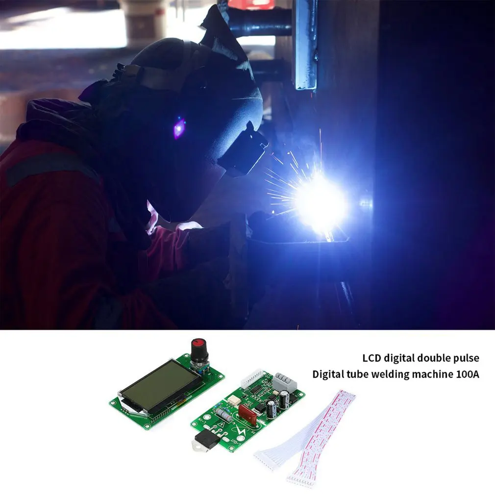 

100A LCD Digital Double Pulse Encoder Spot Welder Control Board Module DIY For 18650 Lithium Battery
