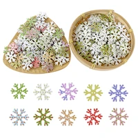 50pcslot 2 53 5cm snowflake wooden buttons for crafts scrapbooking accessories sewing clothes button diy kids apparel supplies
