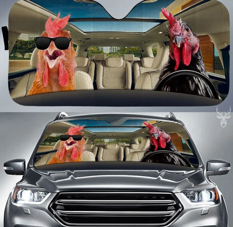 

2021 New Interior Windshield UV Protector Sunshade Curtain Cute Monkey Family Brand Design Vehicle Windows Sunshade Hot Selling