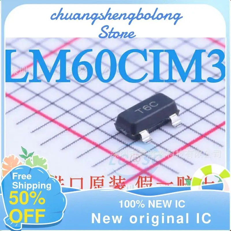 

10-200 шт., LM60CIM3X/NOPB LM60CIM3 T6C