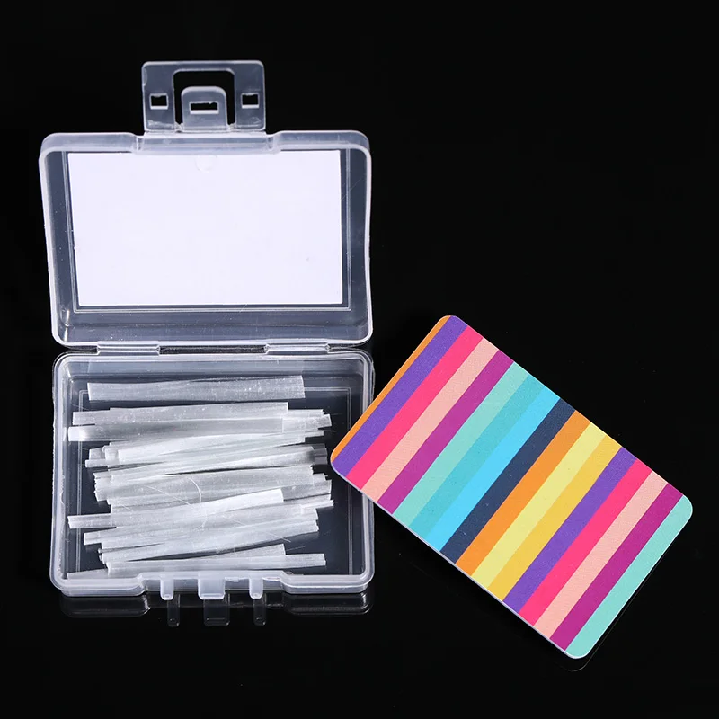 20pcs 20 шт./кор. из стекловолокна для лака для ногтей, быстрое расширение 3D для Неил арта украшения для кончиков ногтей белый акриловый Фрезер для ногтей cо шлифовальными инструменты типа сделай себе сам дизайн со скребком - Цвет: 20pcs