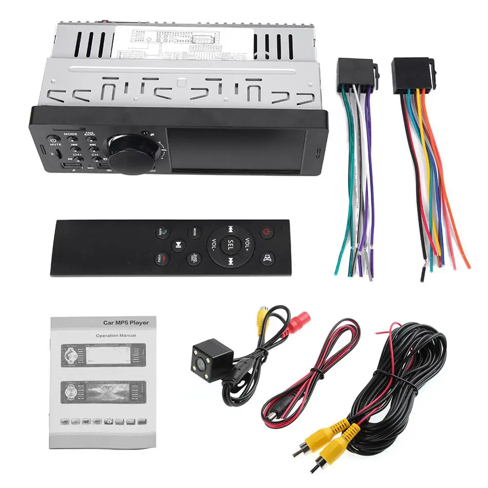 with Camera 7805 1Din 4,1 дюймов Автомобильный стерео радио Bluetooth FM Aux USB автомобильный MP5 мультимедийный плеер с пультом дистанционного управления Поддержка камеры заднего вида - Цвет: with Camera