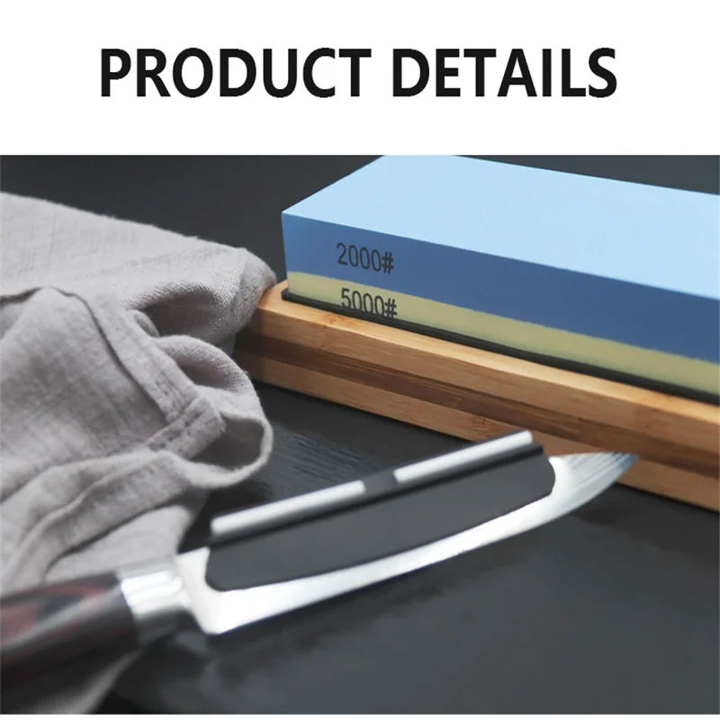 

Professional Sharpening Stone Whetstone Knife Sharpener Double-sided With Base 1PC