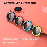 camera lens protector for iphone xr full cover case metal ring tempered glass 2 in 1 screen protector rear camera films