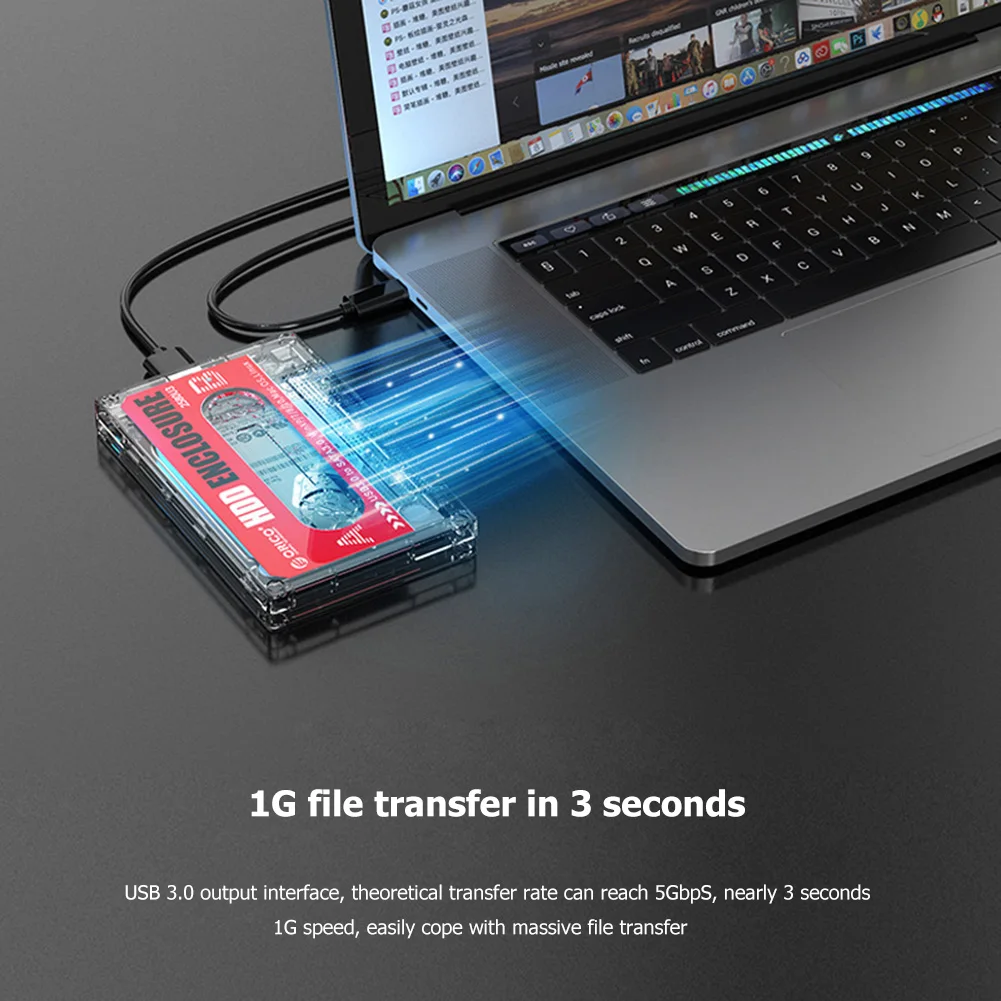 Чехол ORICO 2580U3 для мобильного жесткого диска прозрачный чехол USB 3 0 MICRO-B 2 5 дюйма SATA