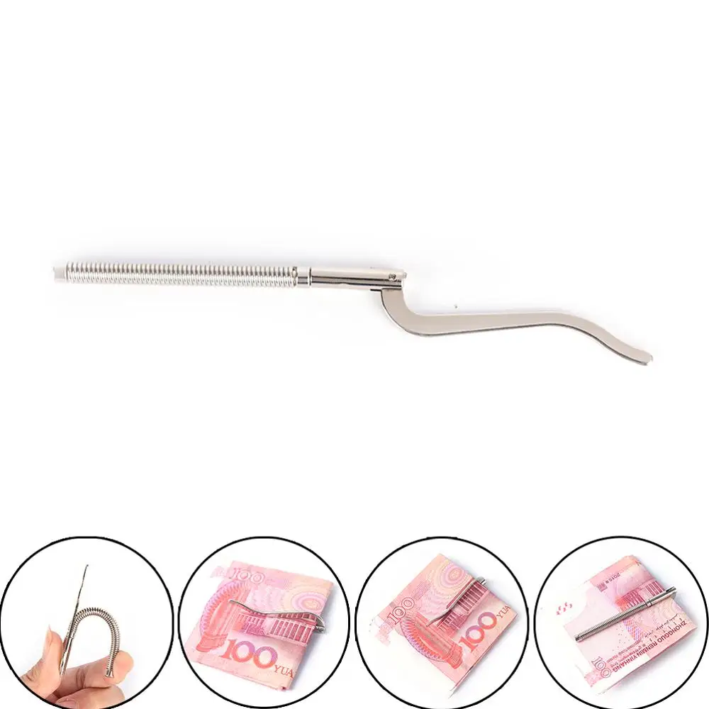 Металлический пружинный держатель для монет зажимы денег нержавеющая сталь ID