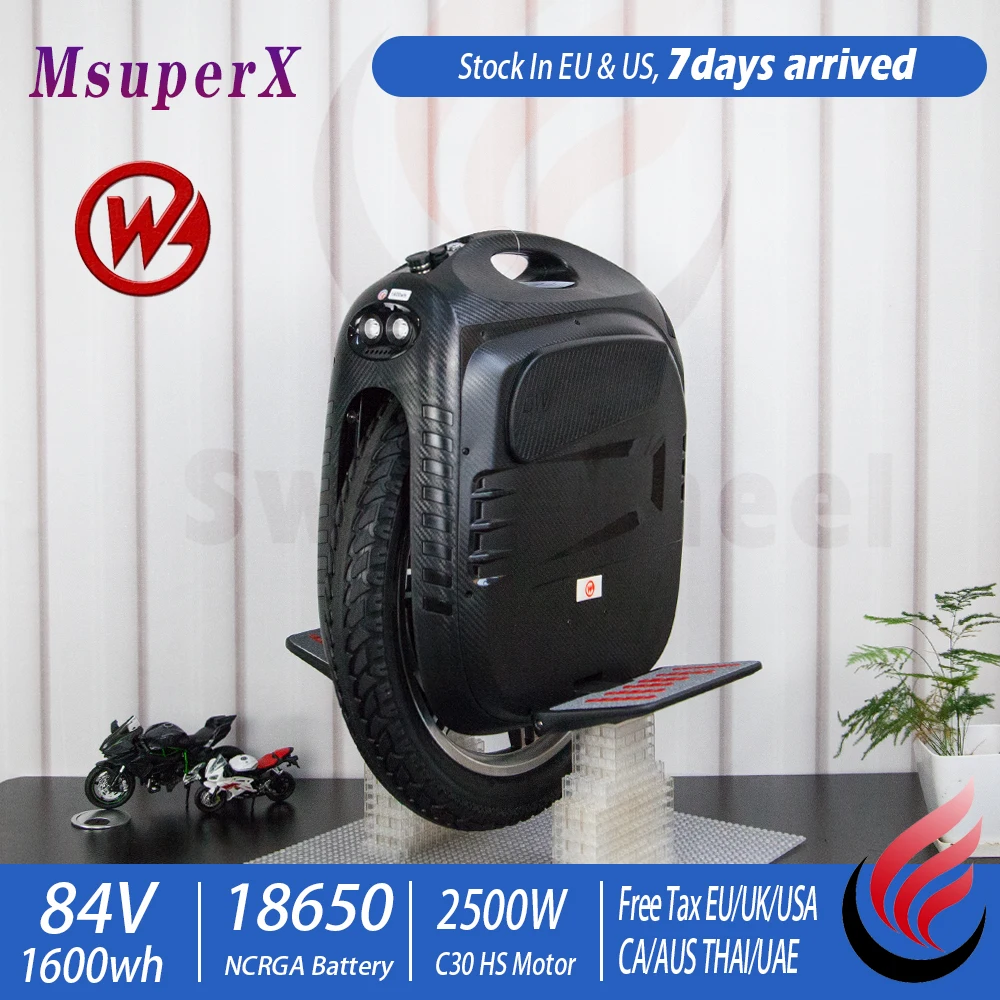 моноколесо Gotway Begode MspuerX MSX 2500 Вт C30 высокоскоростной двигатель 1600 Вт/ч 18650GA