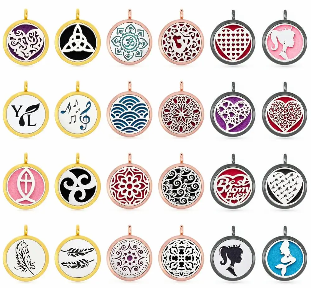 Модные ювелирные украшения золотой/розовое золото/черный 30 мм медальон для