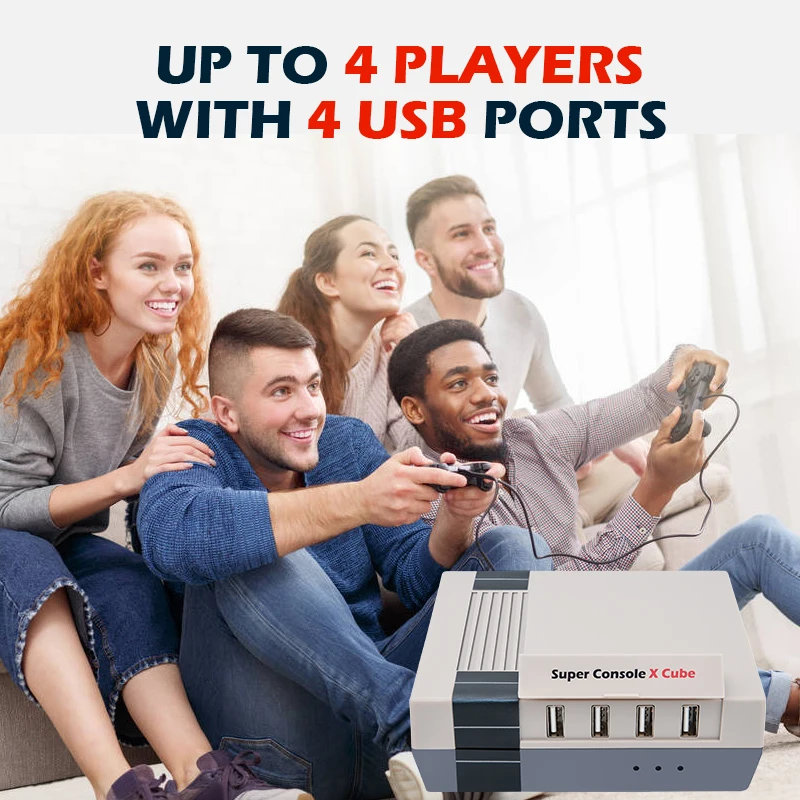 Ретро консоль для видеоигр супер X Cube игроков PSP/PS1/N64 с 50000 играми беспроводной