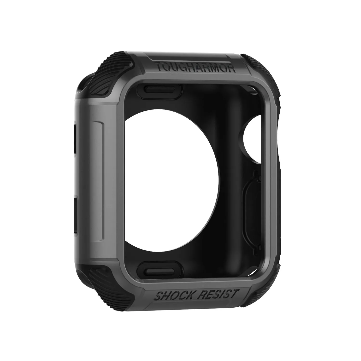 Прочный армированный резиновый чехол для Apple Watch 3, 2, 1, 38 мм, 42 мм, защитный термополиуретановый защитный чехол для Iwatch 3, 42 мм - Цвет: black