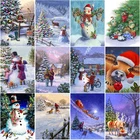 Рождественское украшение, алмазная живопись с деревом, вышивка крестиком, мозаика, полная круглая вышивка, алмазная вышивка, подарок