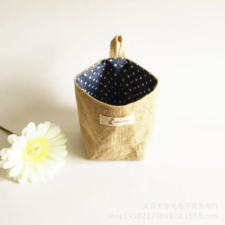 Домашний декор подвесная карманная корзина для хранения маленький мешок