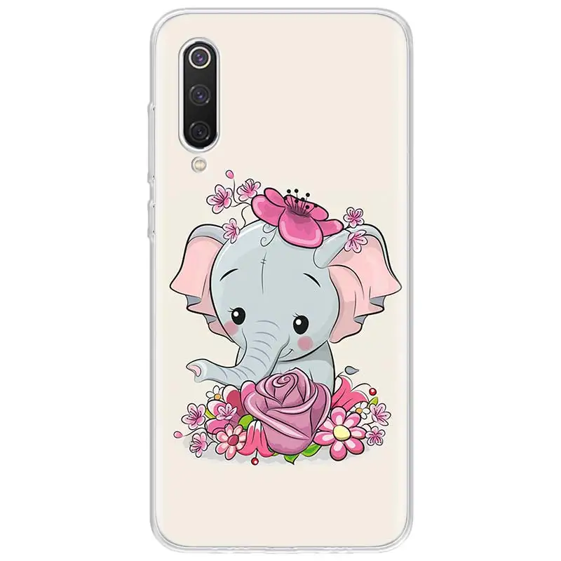 

Cute Elephant Baby Cartoon Phone Case for Xiaomi Redmi Note 9s 8T 8 7 5 8A 8 7A 7 6A 10 K30 S2 Pro MI 10 8 9 Lite CC9 F1 Coque C