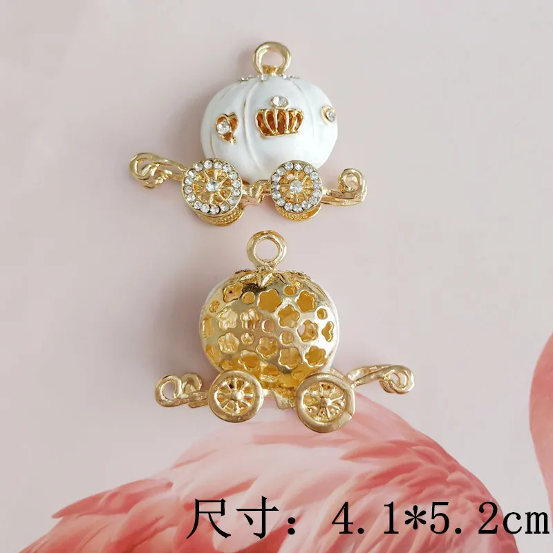 10 шт./лот 41*52 мм подвеска-Карета из сплава с эмалью сделай сам для ожерелий