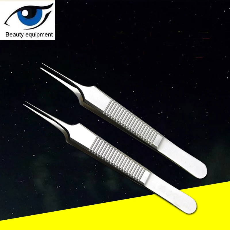Красота Пинцет из нержавеющей стали толстые щипцы двойное веко пинцеты для век