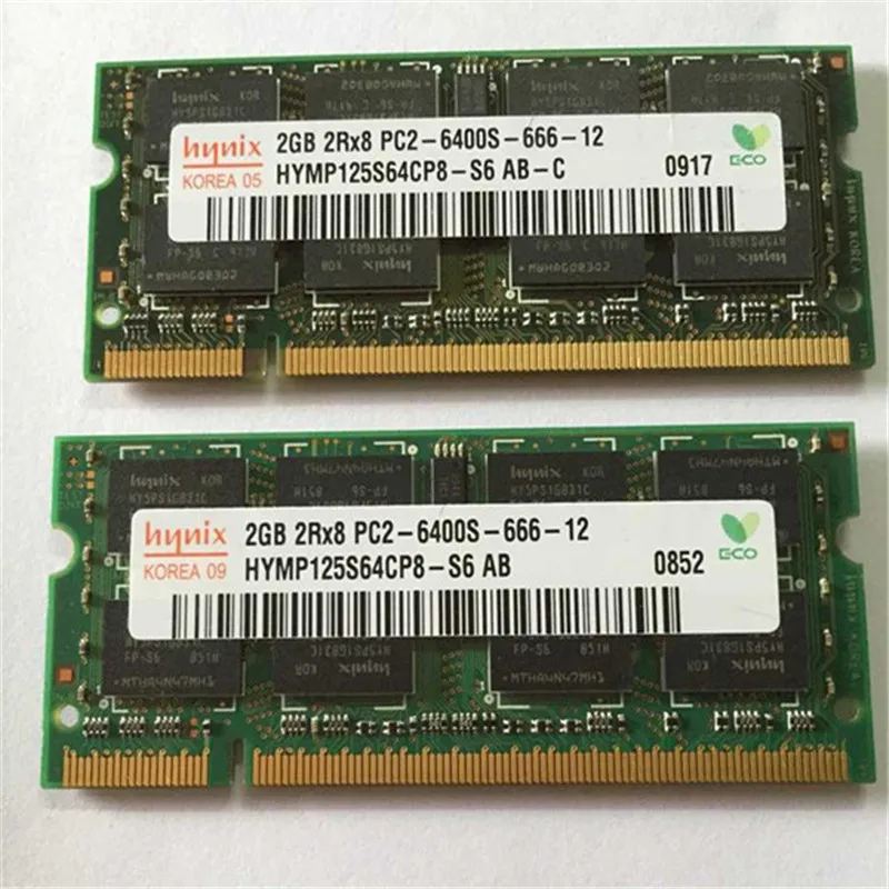 Для ноутбука Hynix ddr2 2 ГБ 800 МГц RAM Гб 2Rx8 PC2 6400S 666 12 Память S DDR2 Гб|Оперативная память| |