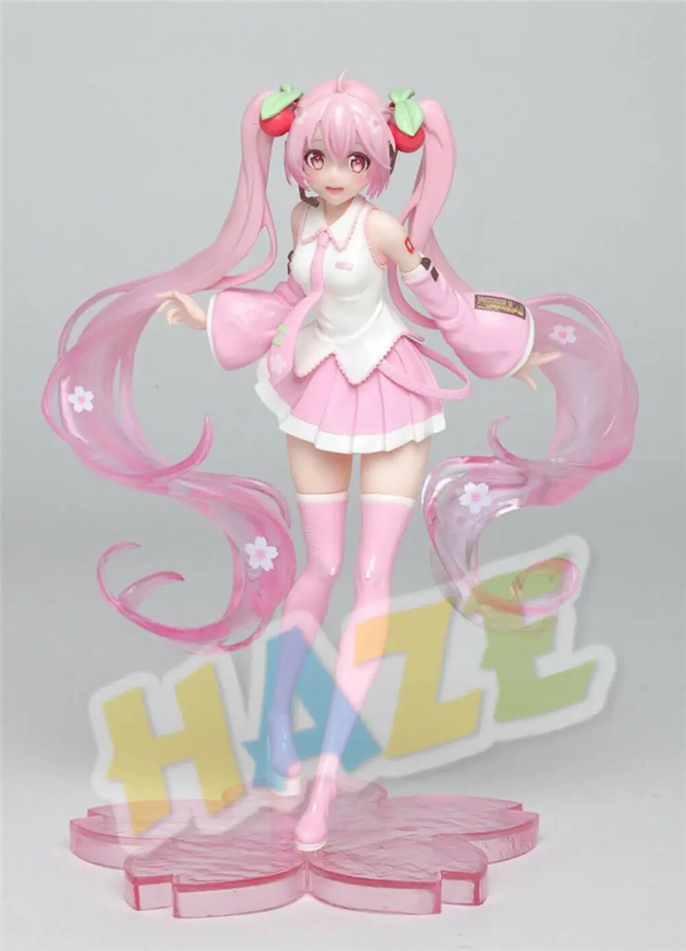 Горячая Аниме Хацунэ Мику цветки сакуры японской вишни 18 см ПВХ Фигурка Статуя