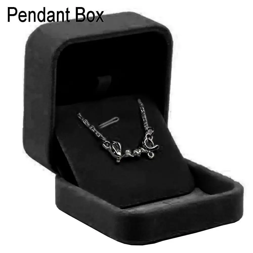 

50%HOT Black Velvet Ring Watch Necklace Bracelet Bangle Pendant Jewelry Case Gift Box