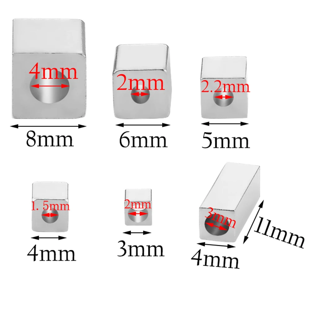 Бусины Из Нержавеющей Стали золотого и серебряного цвета Квадратные бусины
