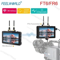 feelworld ft6 fr6 5 5 inch wireless video transmission system transmitter receiver dslr camera field direct monitor