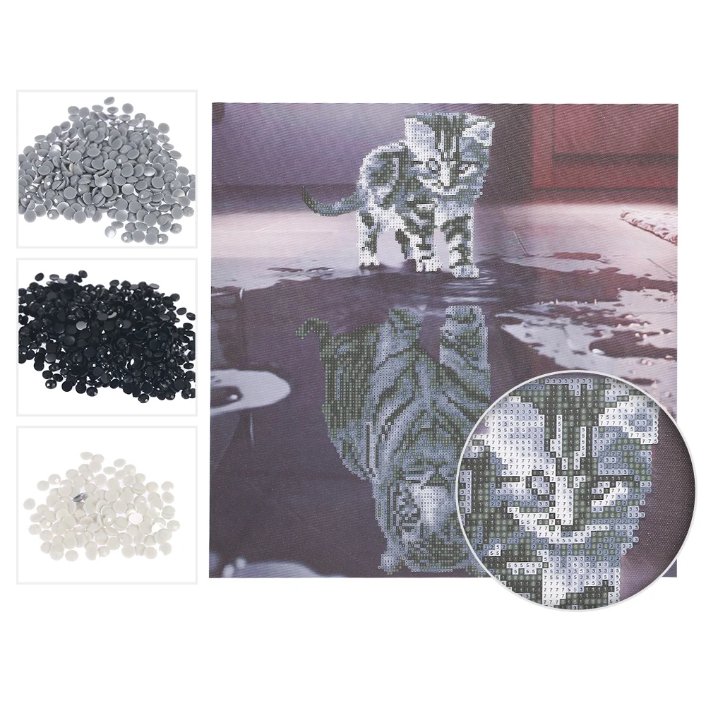 Набор для алмазной живописи сделай сам картина 5D с рисунком кошки стразы из смолы