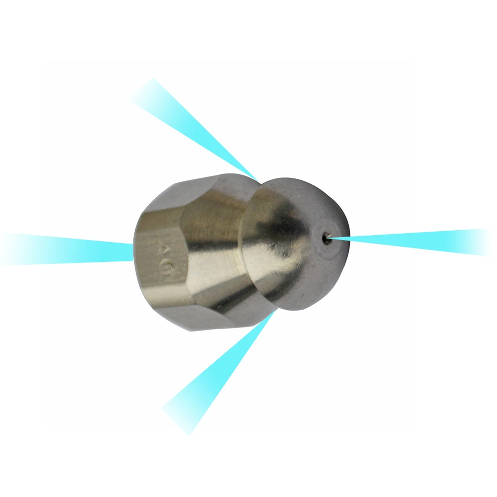 

Sewer Drain Cleaning Nozzle Stainless Steel G1/4 for High Pressure Washer