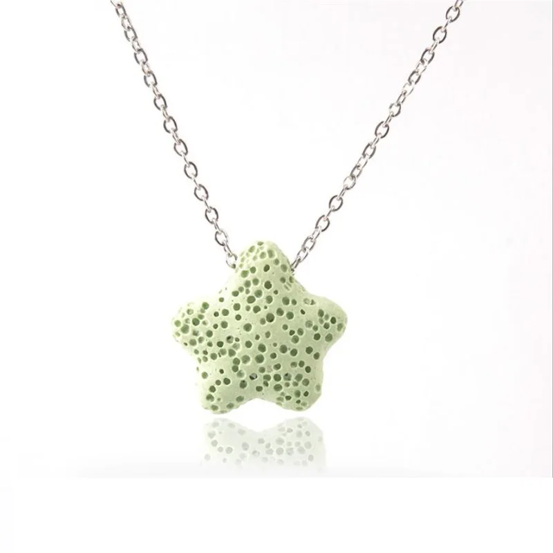 Красочные Звезды Лава камень эфирное масло диффузор ожерелье Ароматерапия