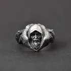 Модные европейские скандинавские кольца Milangirl с мифологией Navia Odin Великий Бог Винтажное кольцо викингов воин Арктический волк