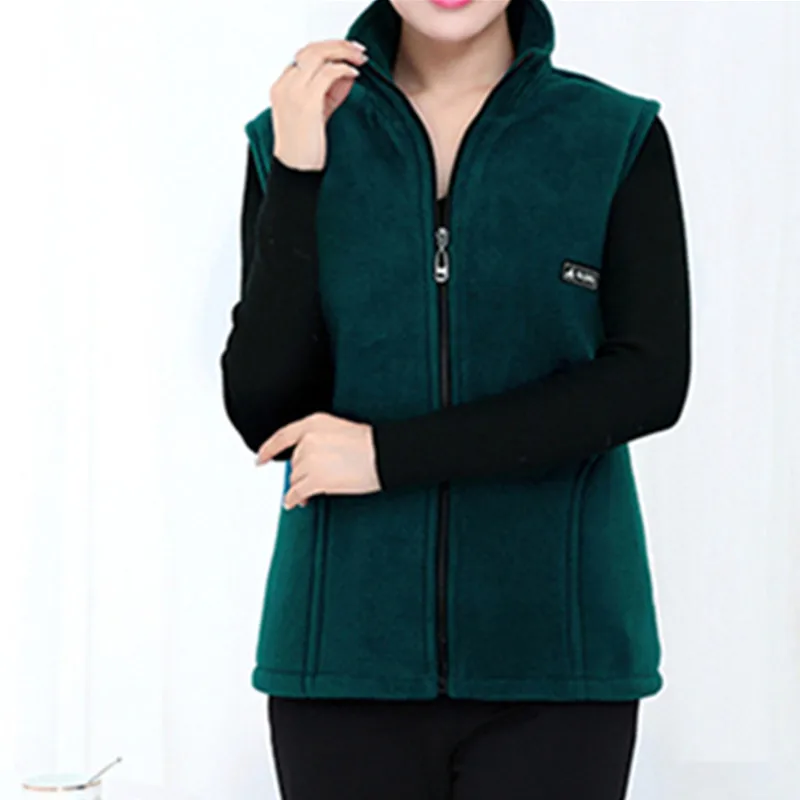 

2021 New Fleece Women Vests Autumn Winter Korean Plus Size Sleeveless Slim Jackets Ladies Fashion Casual Zipper Waistcoat Female