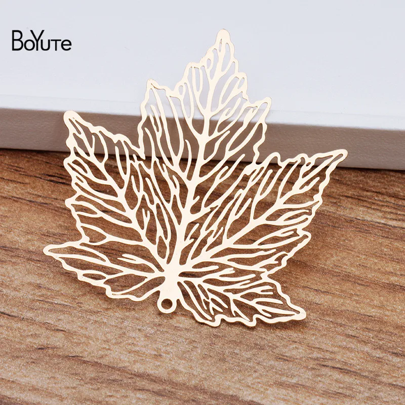 Филигранные металлические листы в виде кленового листа BoYuTe 10 шт. 45*43 мм