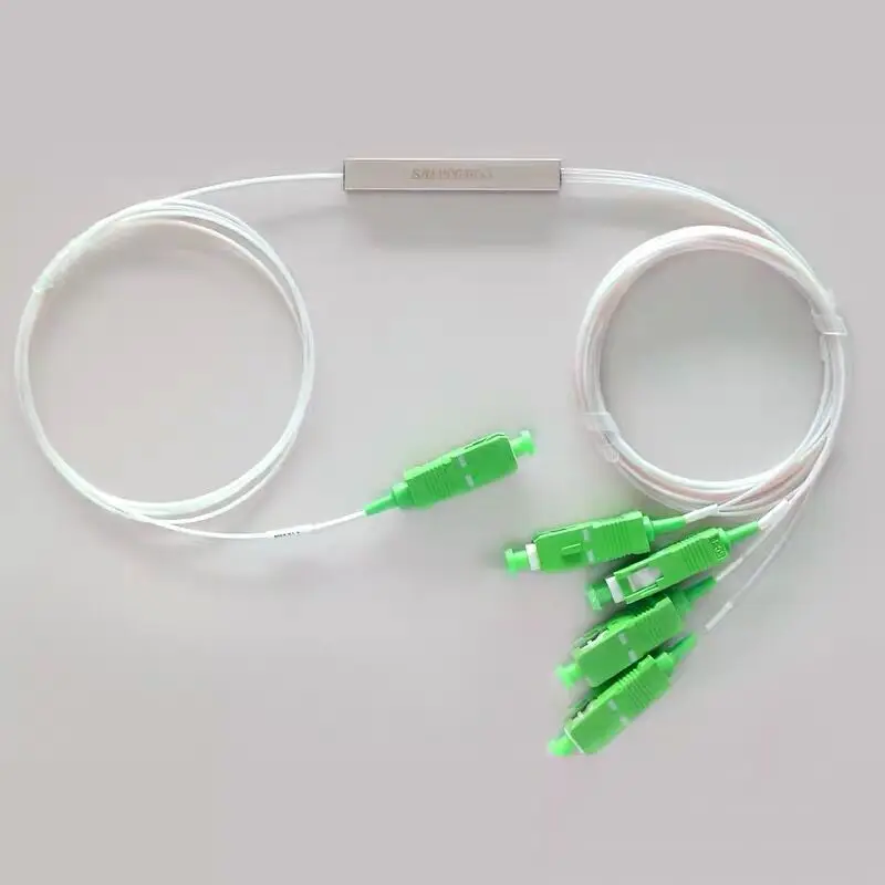 

10Pcs/Pack SC APC PLC 1X4 Splitter Fiber Optical FTTH PLC Splitter with 1X4 Planar Waveguide Type Optical SplitterFiber optic sp